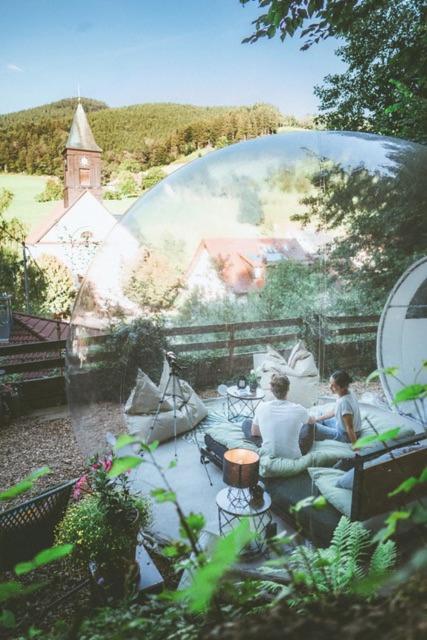 Living Timeless- Bubble Tent Elzach Inklusive Hot Tube Badefass- Schlafen Unterm Sternenhimmel Exterior foto