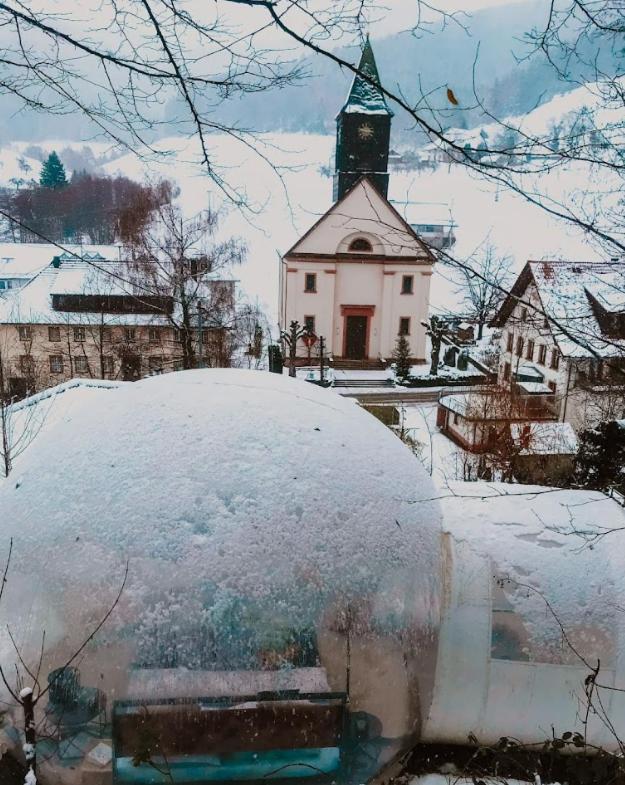 Living Timeless- Bubble Tent Elzach Inklusive Hot Tube Badefass- Schlafen Unterm Sternenhimmel Exterior foto